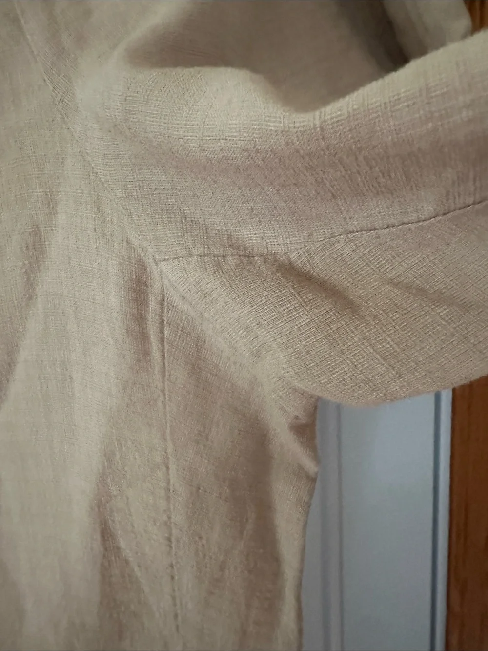 Eileen Fisher Tan Linen Blend Italian Fabric Wide Leg Slouchy Pants Size Large. - Picture 7 of 14